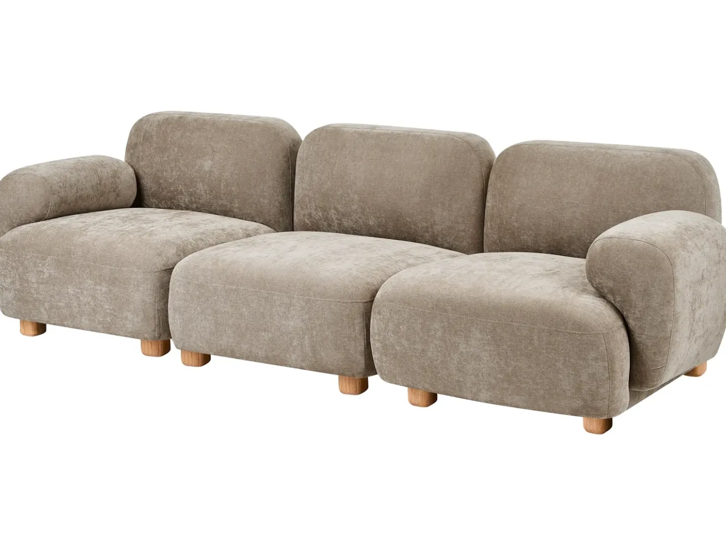 Divano modulare 3 posti AMLI Tessuto Beige