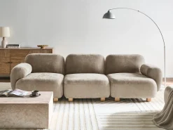 Divano modulare 3 posti AMLI Tessuto Beige