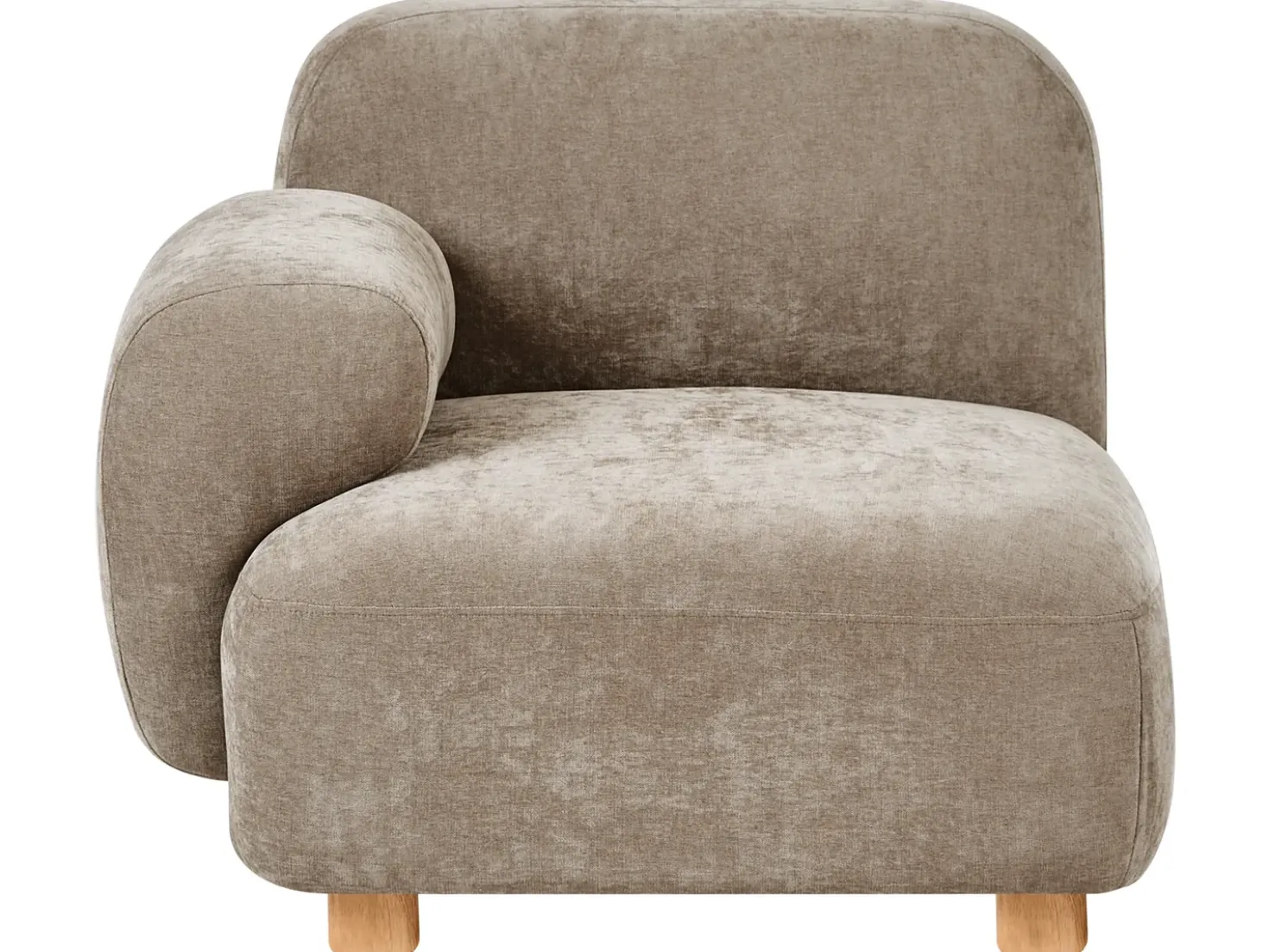 Divano modulare 3 posti AMLI Tessuto Beige con ottomana