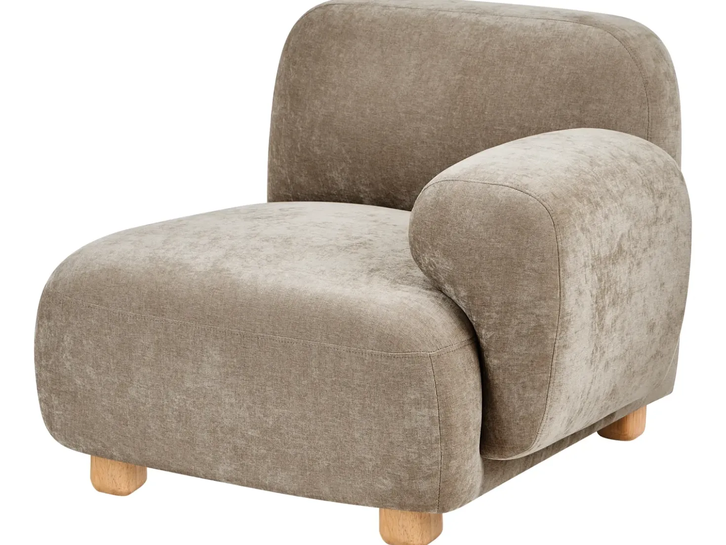 Divano modulare 3 posti AMLI Tessuto Beige con ottomana