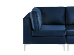 Divano modulare 3 posti EVJA Velluto Blu marino