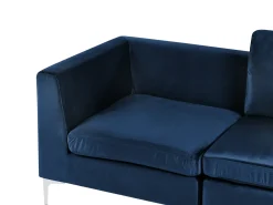 Divano modulare 3 posti EVJA Velluto Blu marino