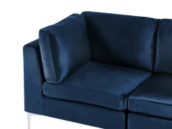 Divano modulare 3 posti EVJA Velluto Blu marino