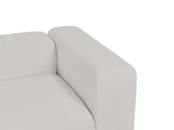 Divano modulare 2 posti FALSTERBO Bouclé Grigio chiaro con ottomana