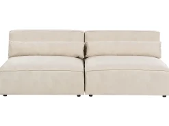 Divano modulare 2 posti HELLNAR Velluto Beige chiaro