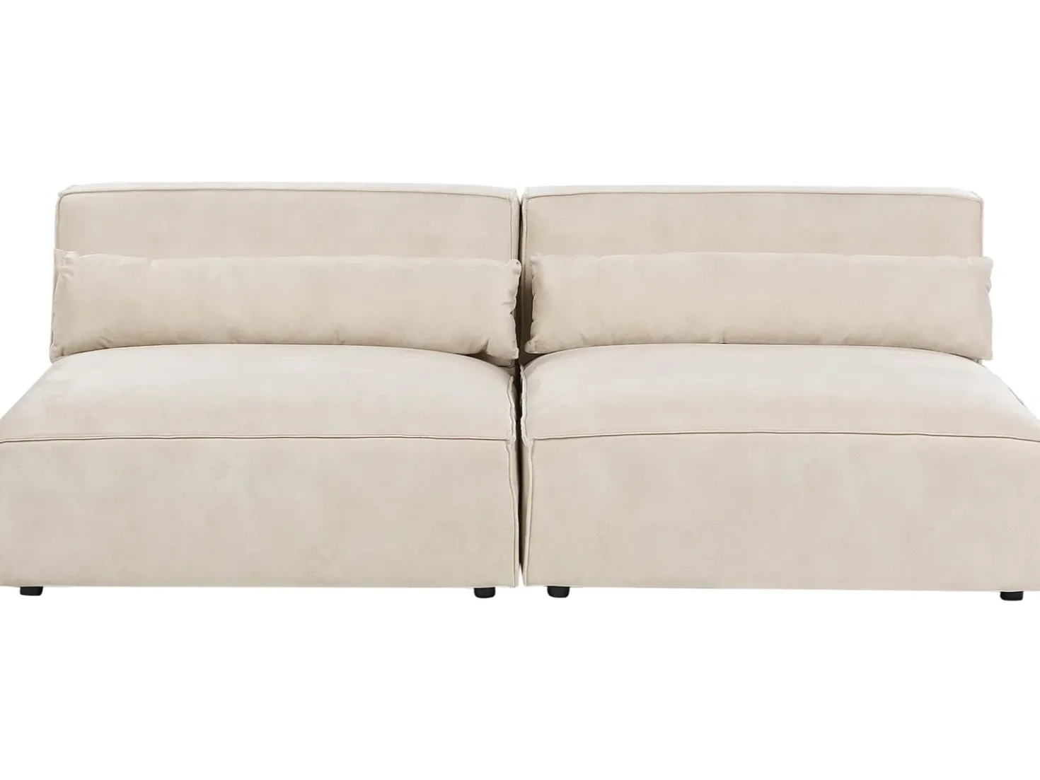 Divano modulare 2 posti HELLNAR Velluto Beige chiaro