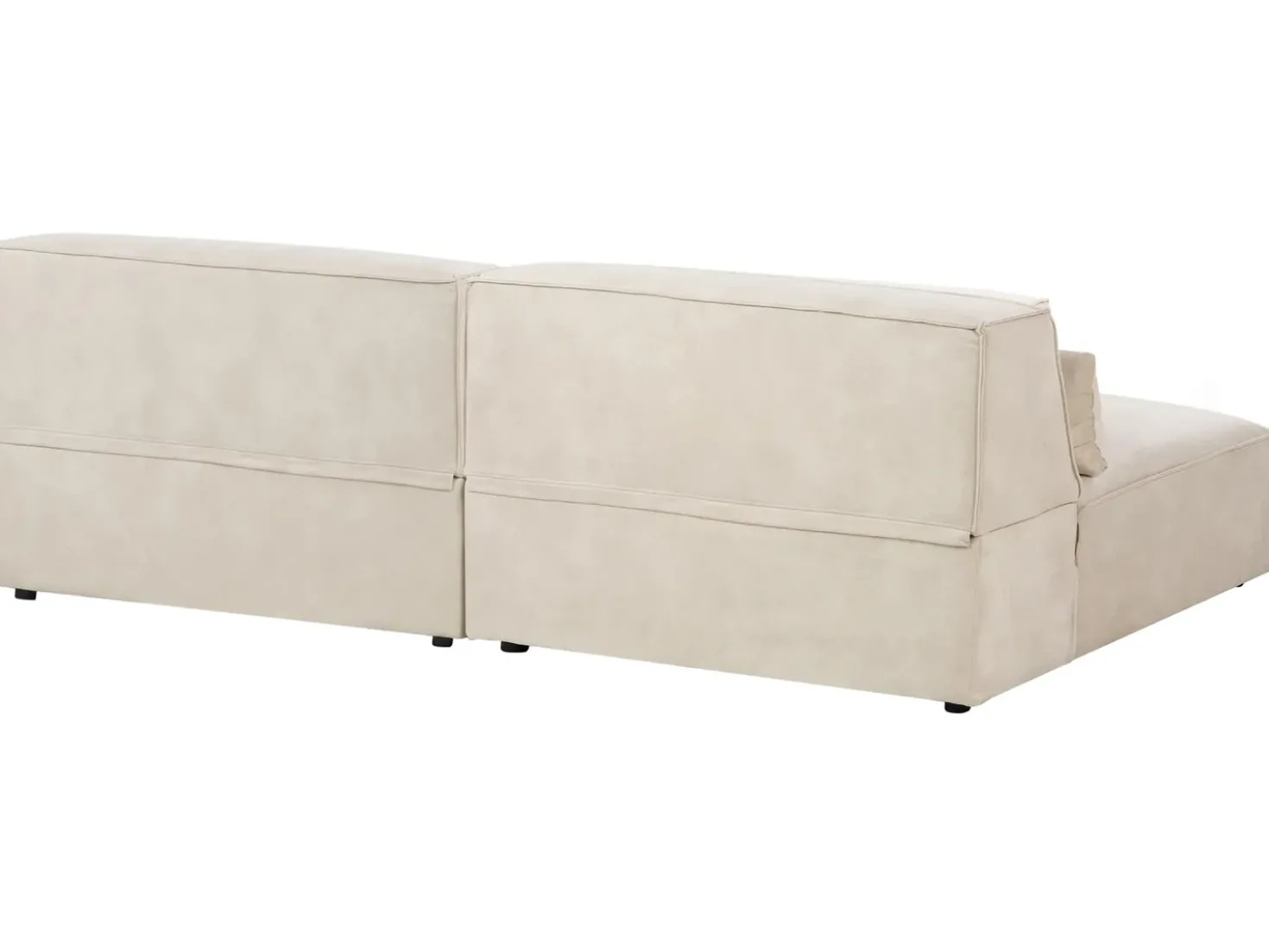 Divano modulare 2 posti HELLNAR Velluto Beige chiaro