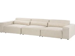 Divano modulare 3 posti HELLNAR Velluto Beige chiaro