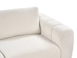 Divano modulare 2 posti KIVVIK Bouclé Bianco sporco