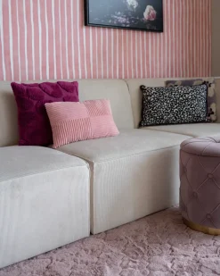 Divano modulare 3 posti LEMVIG Velluto a coste Beige chiaro
