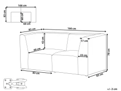 Divano modulare 2 posti LEMVIG Velluto a coste Beige