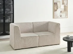 Divano modulare 2 posti LEMVIG Velluto a coste Beige