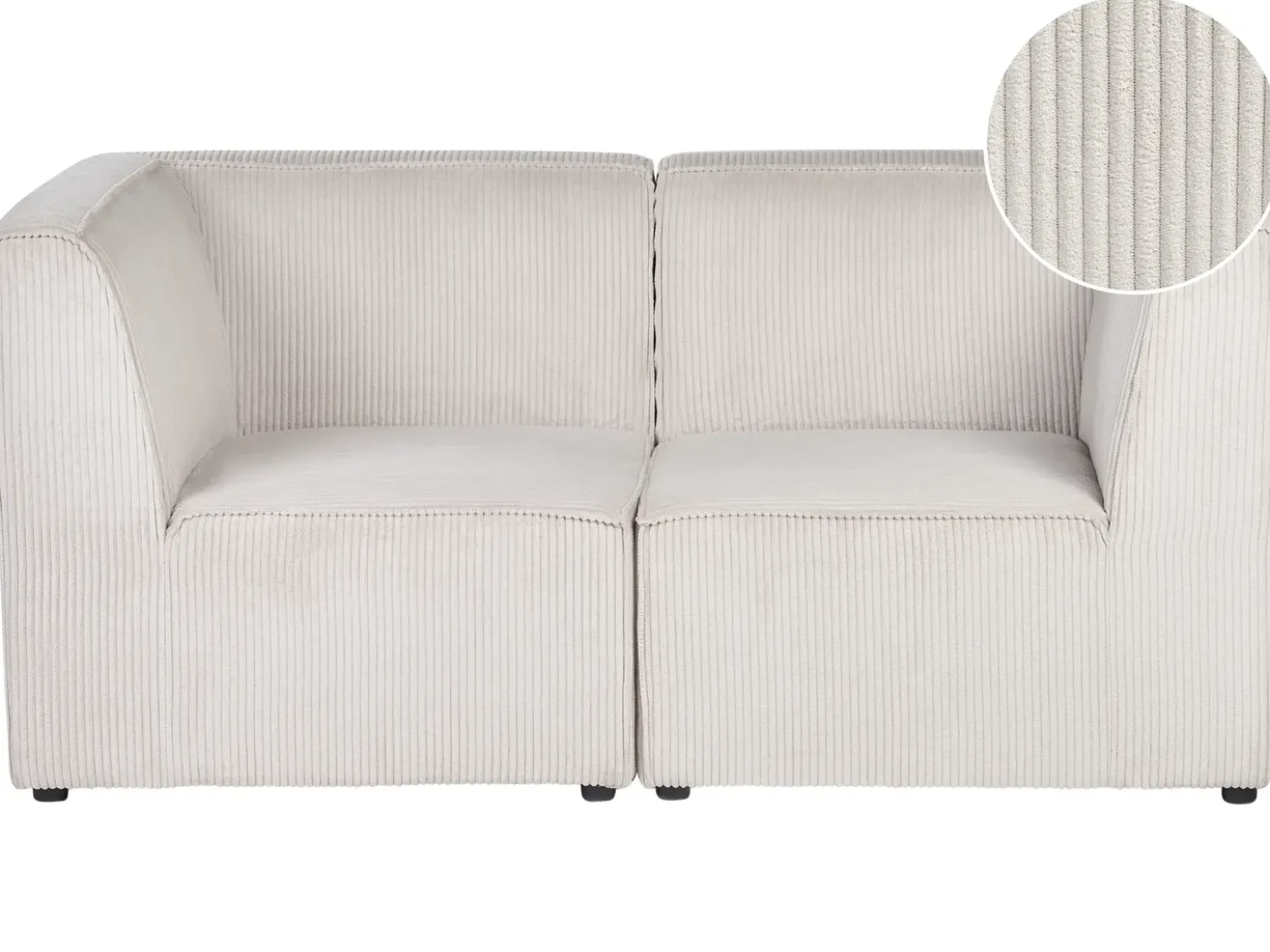Divano modulare 2 posti LEMVIG Velluto a coste Beige