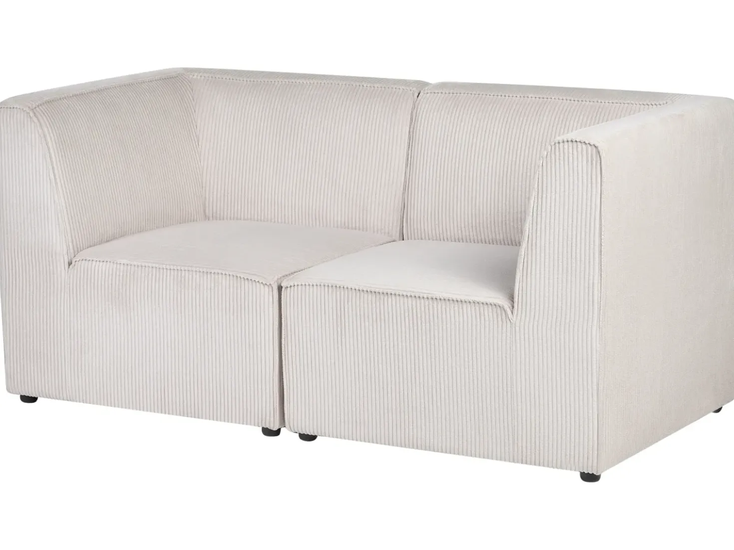 Divano modulare 2 posti LEMVIG Velluto a coste Beige