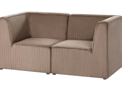 Divano modulare 2 posti LEMVIG Velluto a coste Beige sabbia