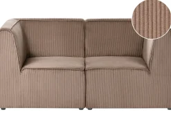 Divano modulare 2 posti LEMVIG Velluto a coste Beige sabbia