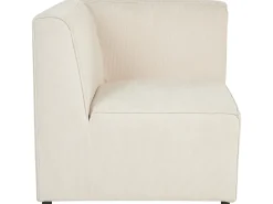Divano modulare 3 posti LEMVIG Velluto a coste Beige chiaro con ottomana