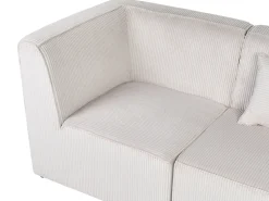 Divano modulare 3 posti LEMVIG Velluto a coste Beige