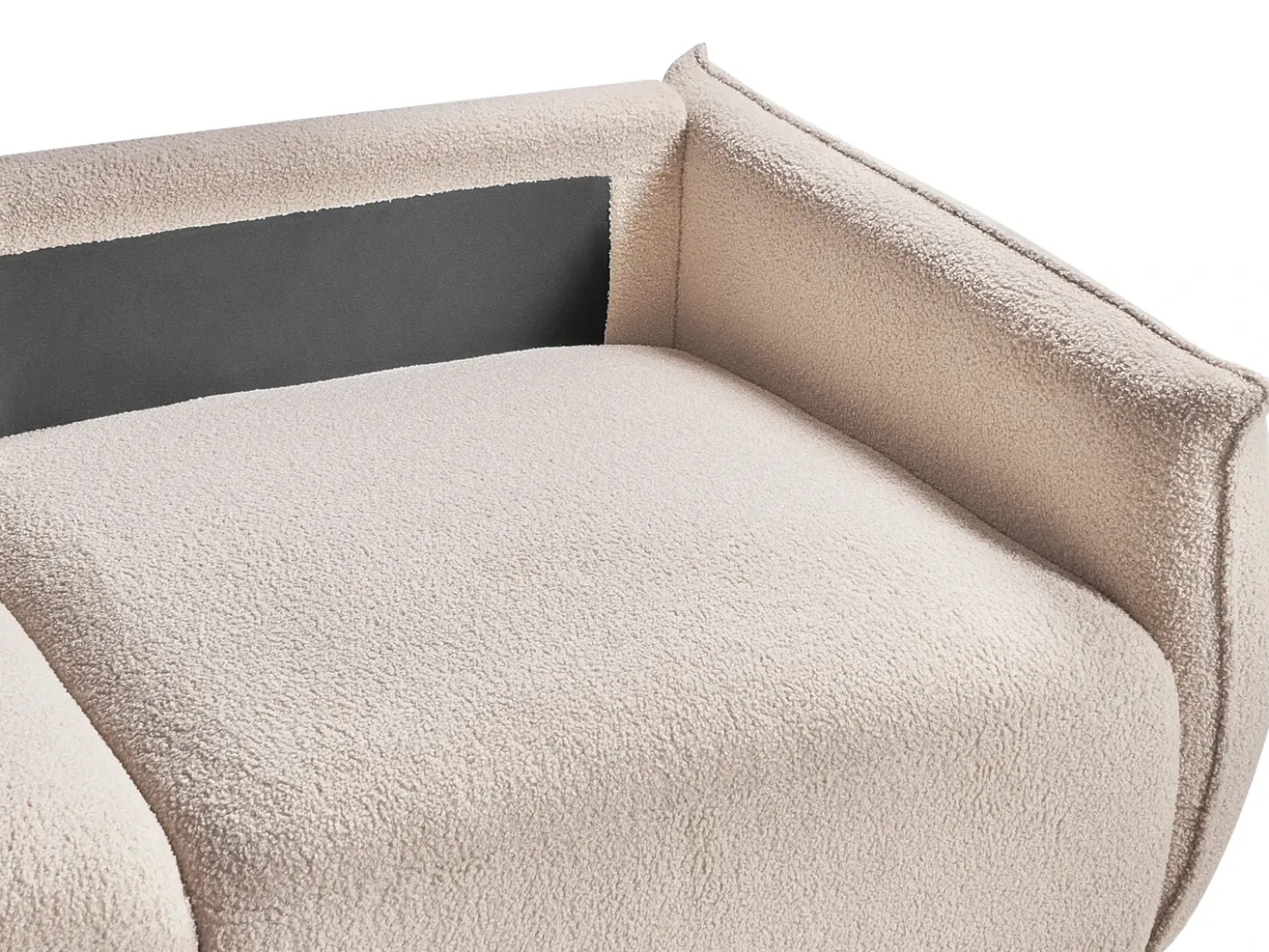 Divano modulare 2 posti MESNALI Bouclé Beige