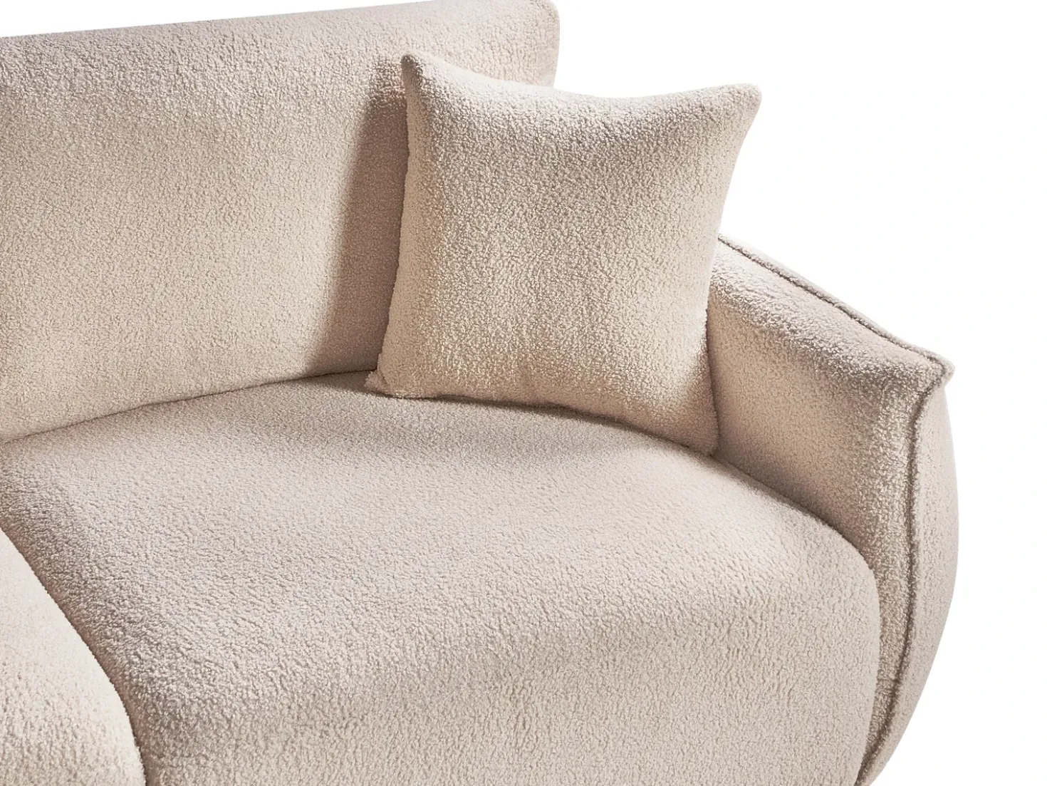 Divano modulare 2 posti MESNALI Bouclé Beige