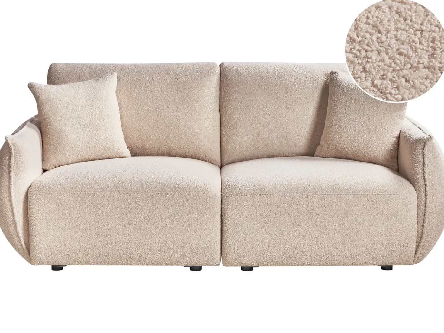 Divano modulare 2 posti MESNALI Bouclé Beige