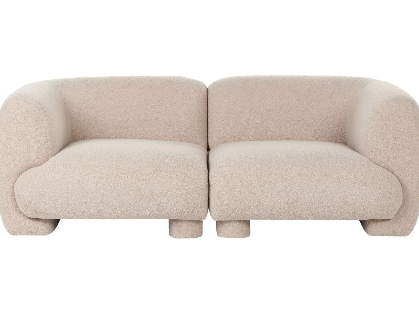 Divano modulare 2 posti MJALBI Bouclé Beige