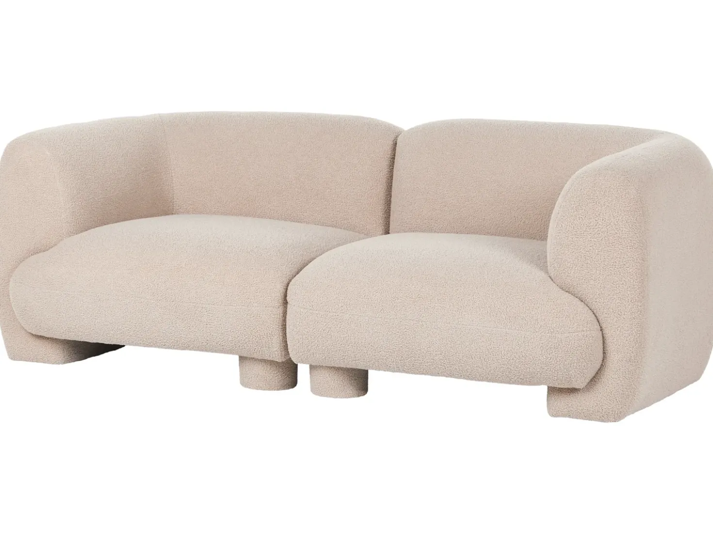 Divano modulare 2 posti MJALBI Bouclé Beige