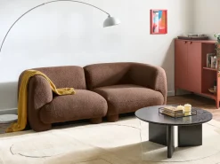 Divano modulare 2 posti MJALBI Bouclé Marrone