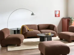 Divano modulare 2 posti MJALBI Bouclé Marrone