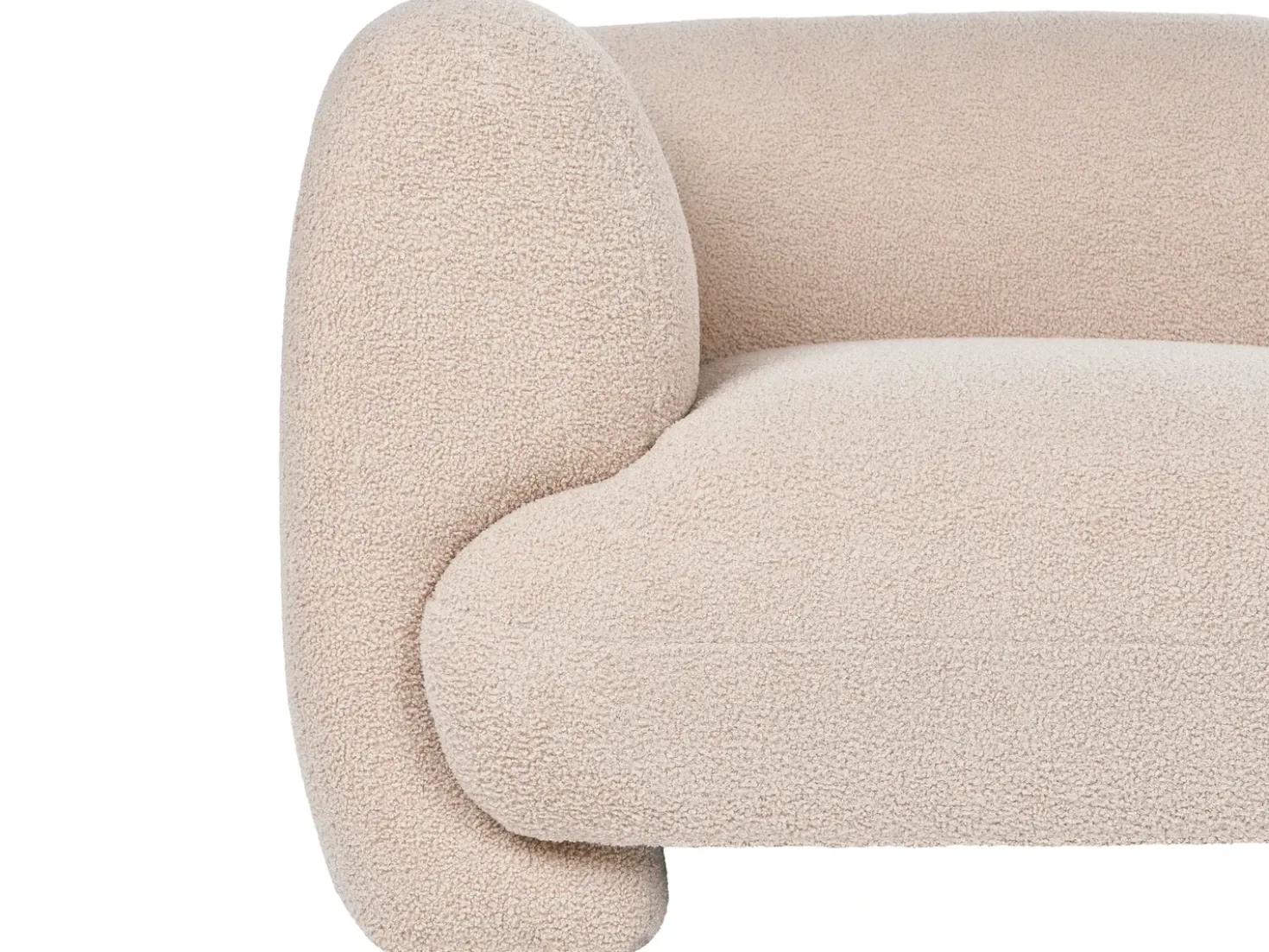Divano modulare 3 posti MJALBI Bouclé Beige