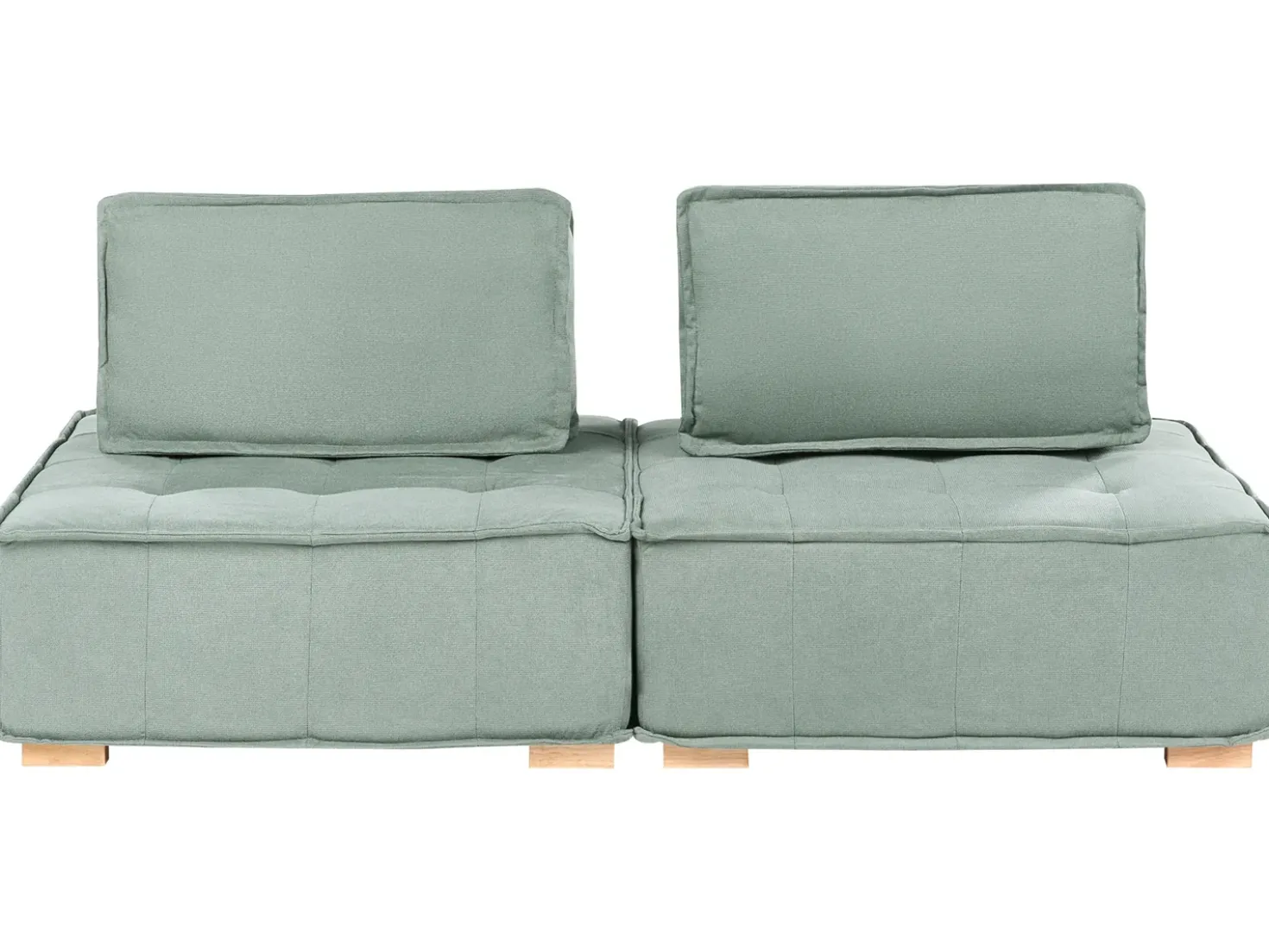 Divano modulare 2 posti TIBRO Tessuto Verde chiaro