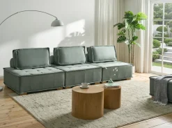Divano modulare 3 posti TIBRO Tessuto Verde chiaro