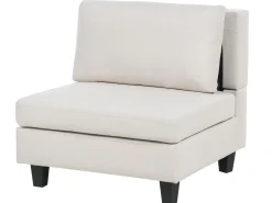Divano modulare 3 posti UNSTAD Tessuto Beige chiaro con ottomana