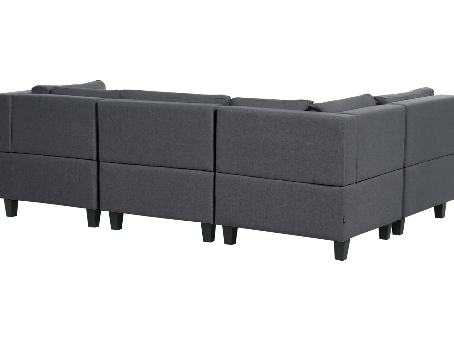 Divano modulare a U 5 posti UNSTAD Tessuto Grigio scuro