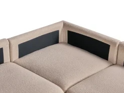 Divano modulare a U 8 posti MESNALI Bouclé Beige