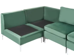 Divano modulare a U 6 posti EVJA Velluto Verde
