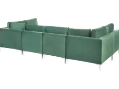 Divano modulare a U 6 posti EVJA Velluto Verde
