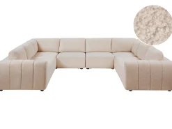 Divano modulare a U 8 posti KIVVIK Bouclé Beige
