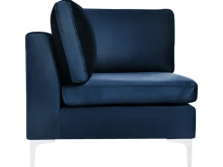 Divano modulare a U 6 posti EVJA Velluto Blu marino