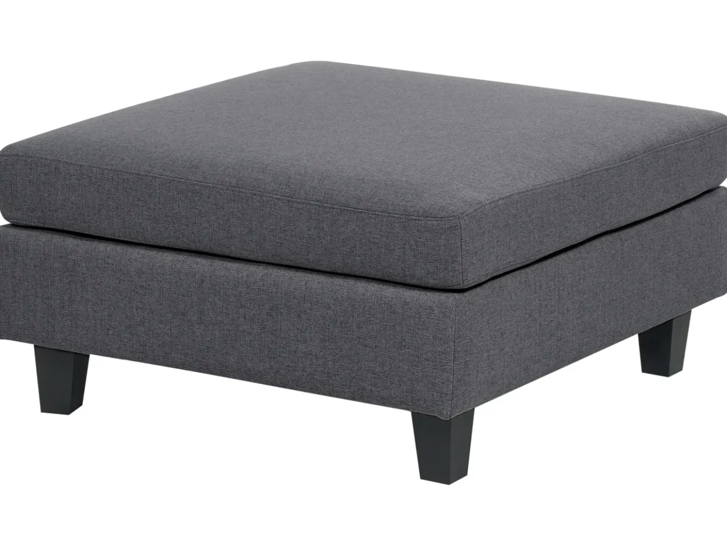 Divano modulare a U 5 posti UNSTAD Tessuto Grigio scuro con ottomana