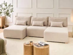 Divano modulare a U NERBO Bouclé Beige
