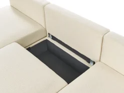 Divano modulare a U NERBO Bouclé Bianco sporco