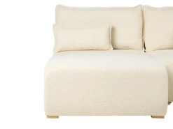 Divano modulare a U NERBO Bouclé Bianco sporco