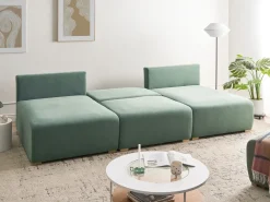 Divano modulare a U NERBO Tessuto Verde chiaro