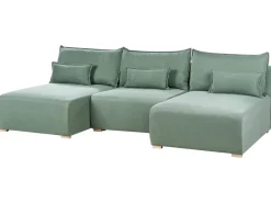 Divano modulare a U NERBO Tessuto Verde chiaro