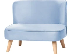 Divano per bambini RISBY Velluto Azzurro