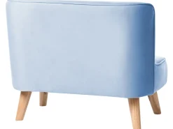 Divano per bambini RISBY Velluto Azzurro