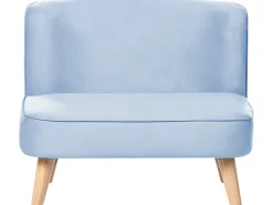 Divano per bambini RISBY Velluto Azzurro