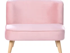 Divano per bambini RISBY Velluto Rosa