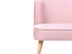 Divano per bambini RISBY Velluto Rosa